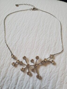 Vintage Swarovski Crystal Starburst Branch Statement Necklace